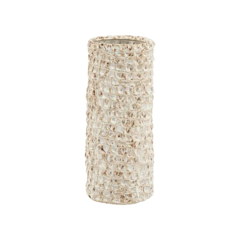 Shio medium 14x14x32 cm Steinzeug Braun