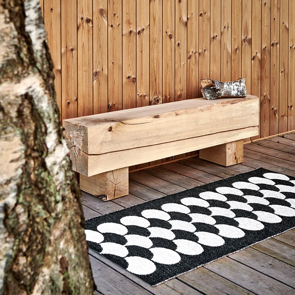 Poppy Black / Vanilla Teppich 70 x 150 cm