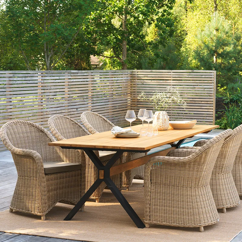 Paulina Sessel beige Kunststoff-Rattan