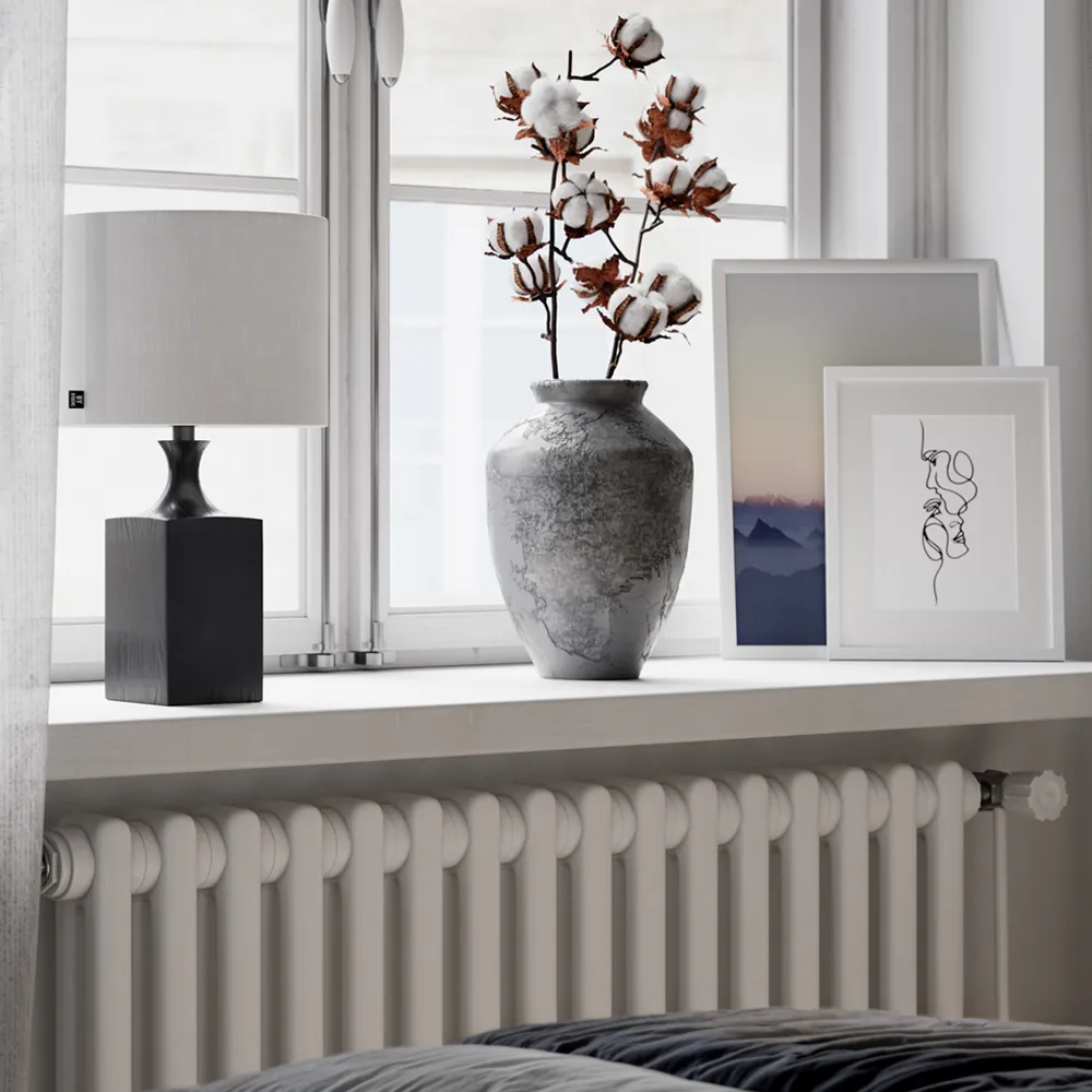 Woody Tischleuchte H: 42cm schwarz/weiß