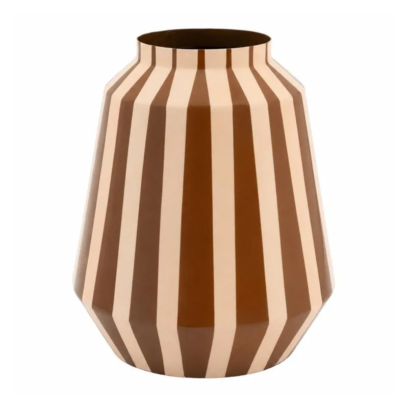Toffy large Vase 25x25x30 cm Eisen Braun