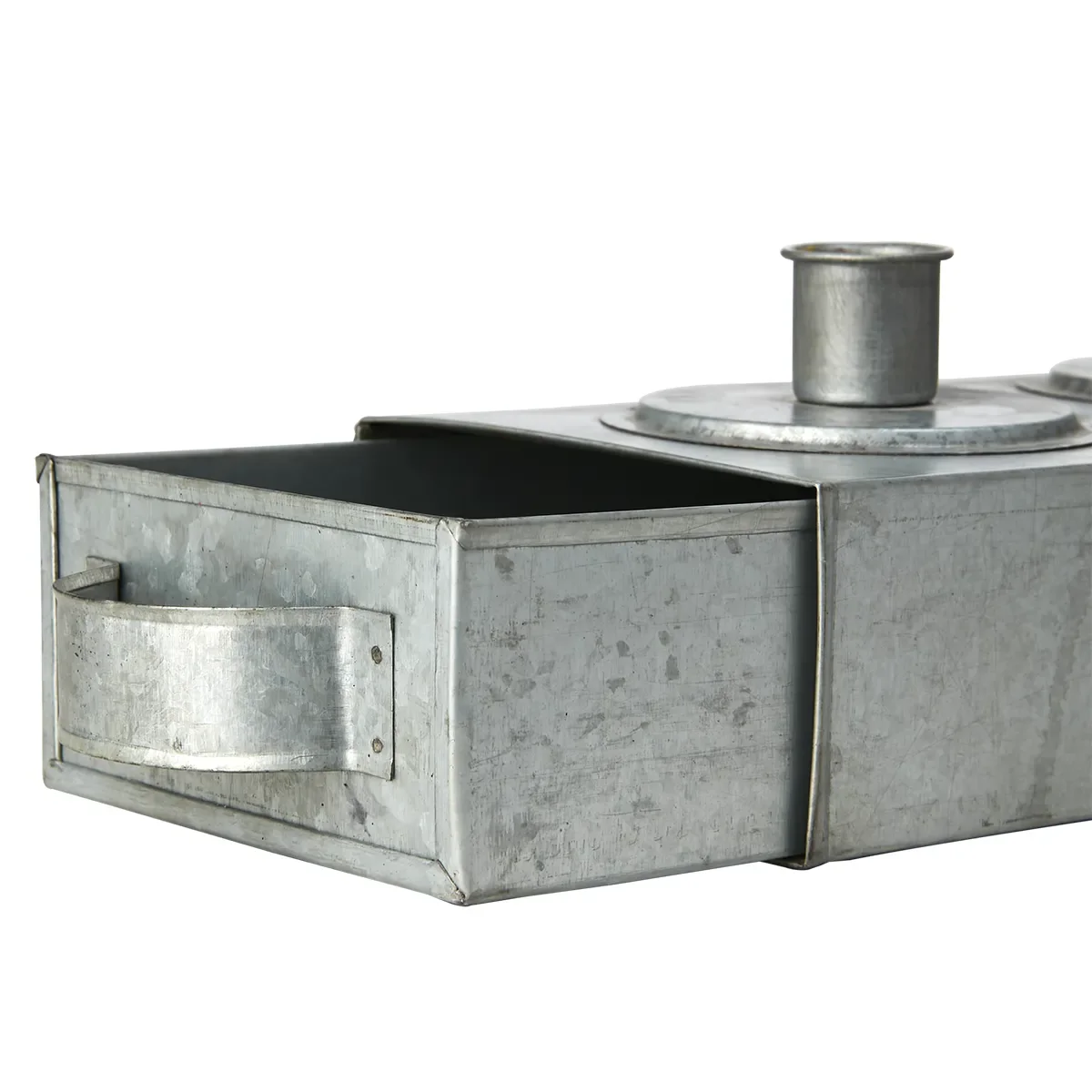 Kerzenhalter mit Schublade Fenix Grey L 47 cm
