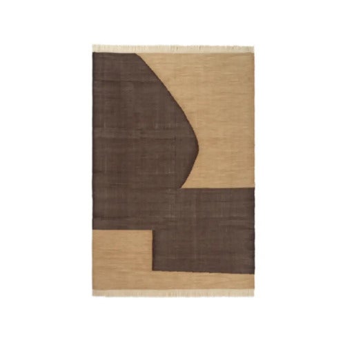 Forene Teppich 140 x 200 cm – Hellbraun/Schokoladenbraun