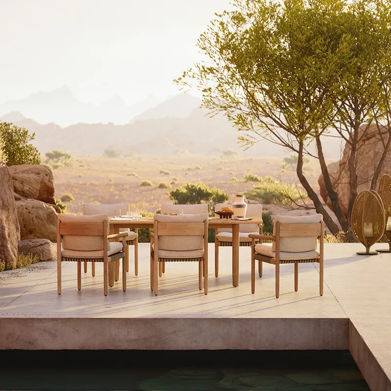 TIBBO Esstisch 103 x 199 cm BQ1 teak 0205