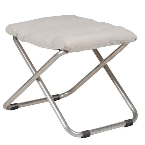 Chico soft Fußhocker beige Aluminium