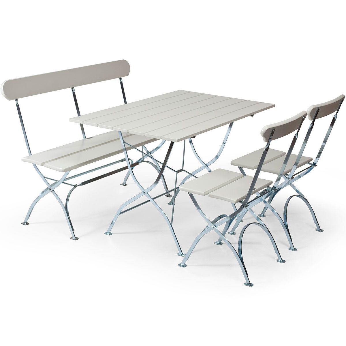 Brewery Gruppe Tisch, Sofa & 2 Stühle Weiß