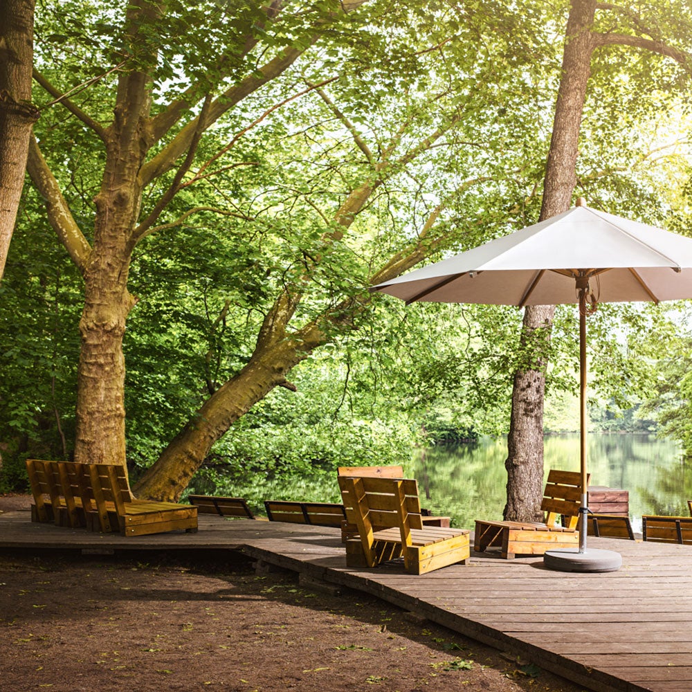 Teakwood sonnenschrim 330x330 cm