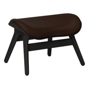 A Conversation Piece Ottoman Fußhocker Black Oak/Umage Leather Brown
