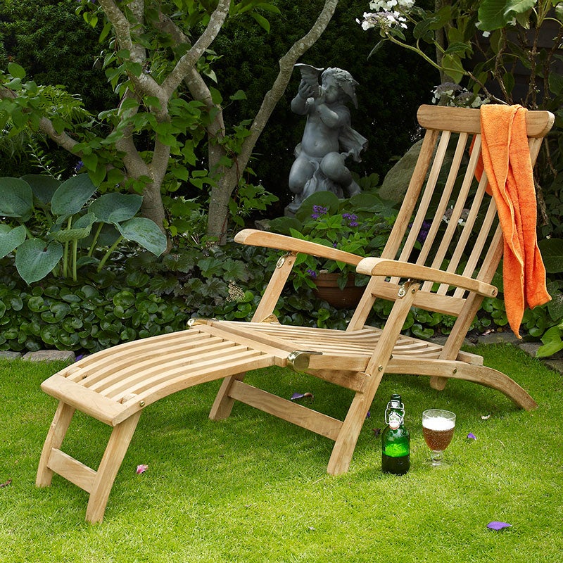 Jackson Liegestuhl Teakholz natur