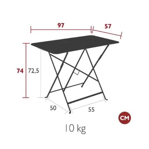 Bistro tisch 97 x 57 cm Chili