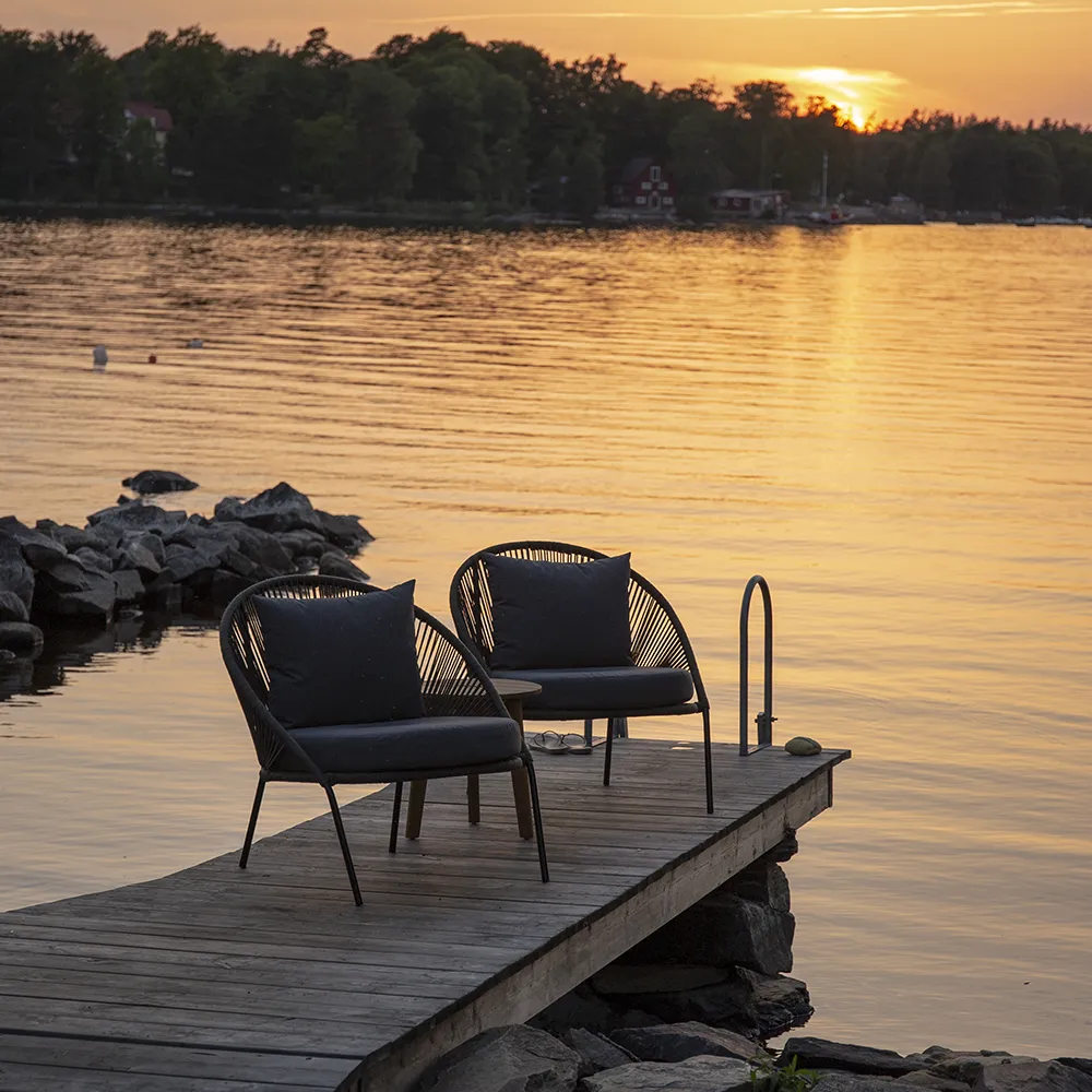 Lindos Sessel schwarz 