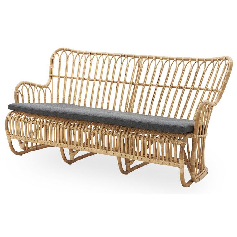 Tulip 3-Sitzer Sofa Rattan 