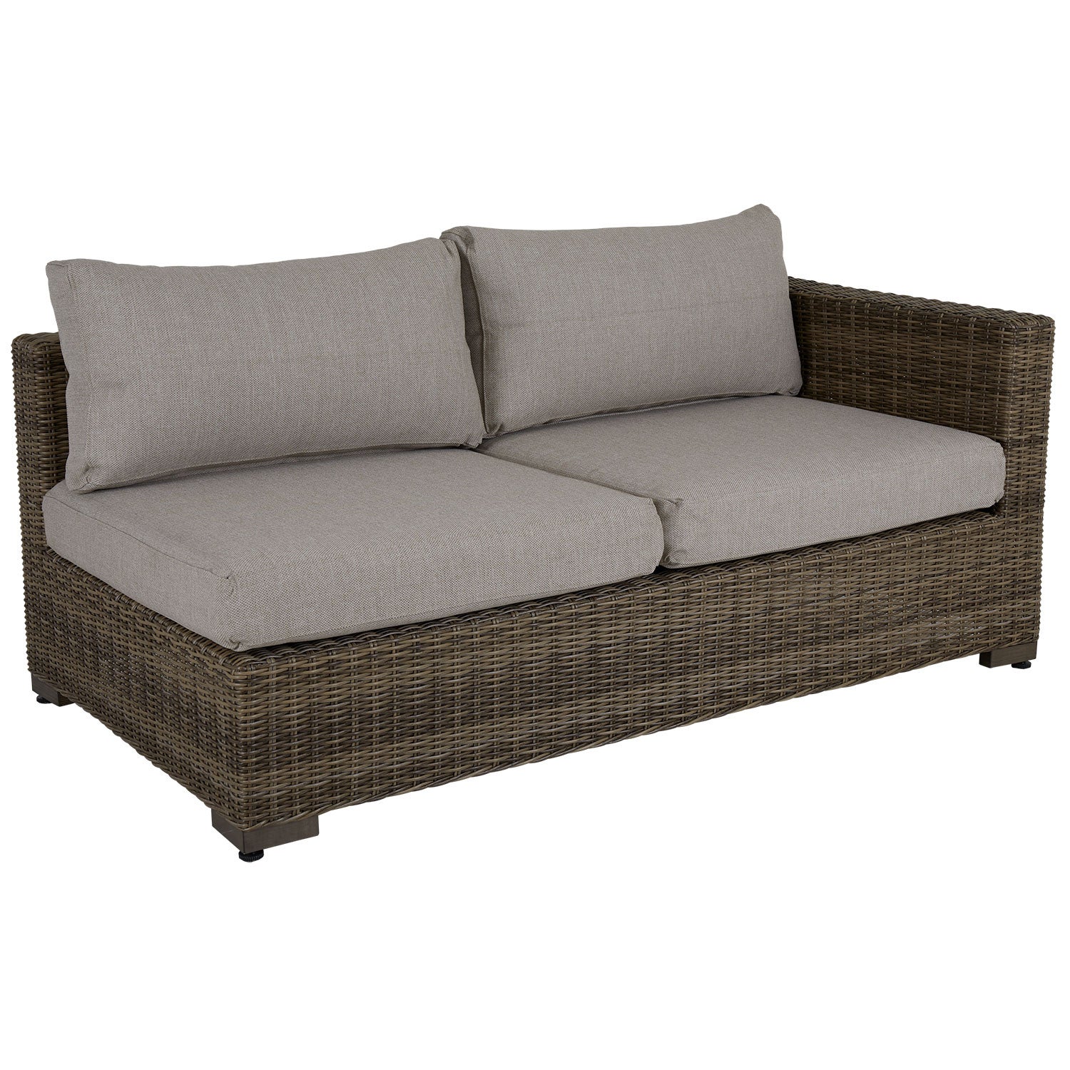 Ninja Endstücke h+v rustikales synthetisches Rattan inkl. wasserabweisender Polster