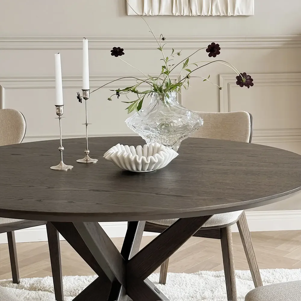 Calverton Esstisch Ø120 cm braune Eiche