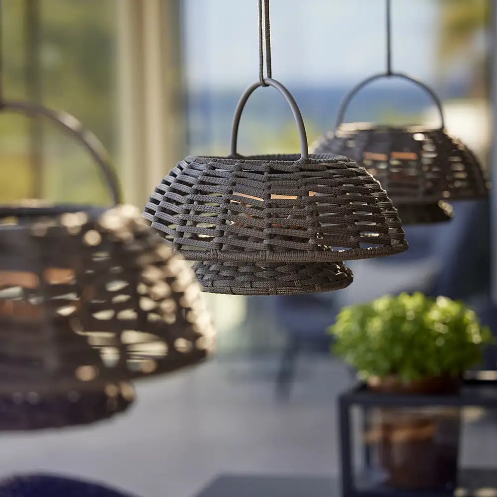 Illusion lampe t/suspension Graphit, Soft Rope