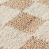 Handgewebter Wollteppich Check 140x200 cm Off-White