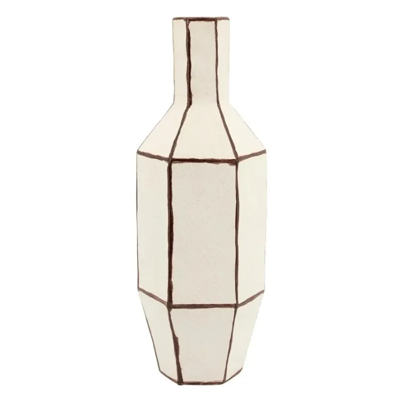 Facet 3 19,5x18x55,5 cm Steingut Off white
