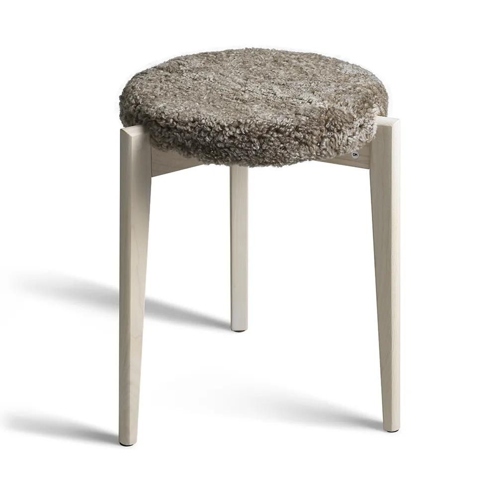 Vinz Hocker Weiß Geölte Esche/Schafsleder Sahara