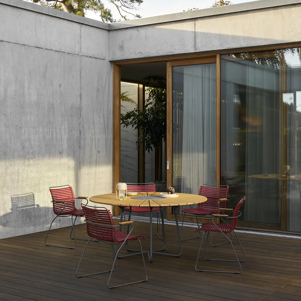 Click Sessel paprika/grauer Bambus