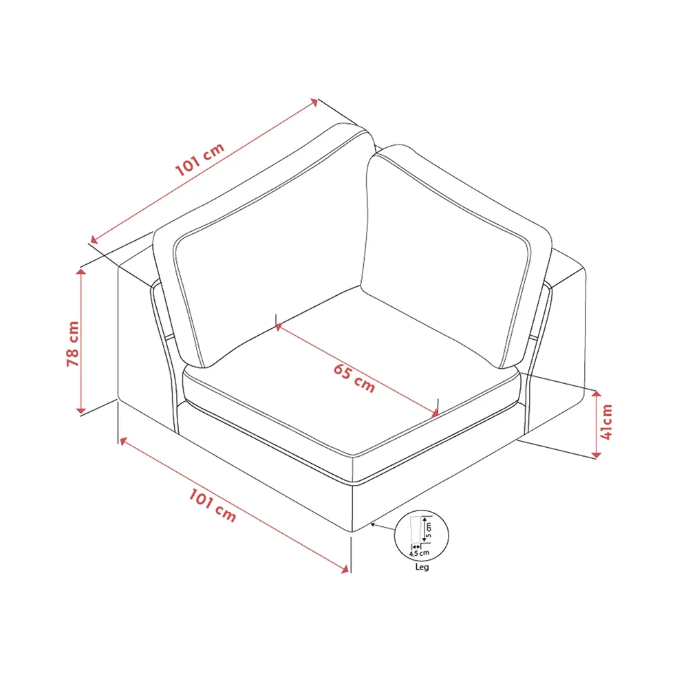 Duncan Eckmodul Stoff Robin hellgrau