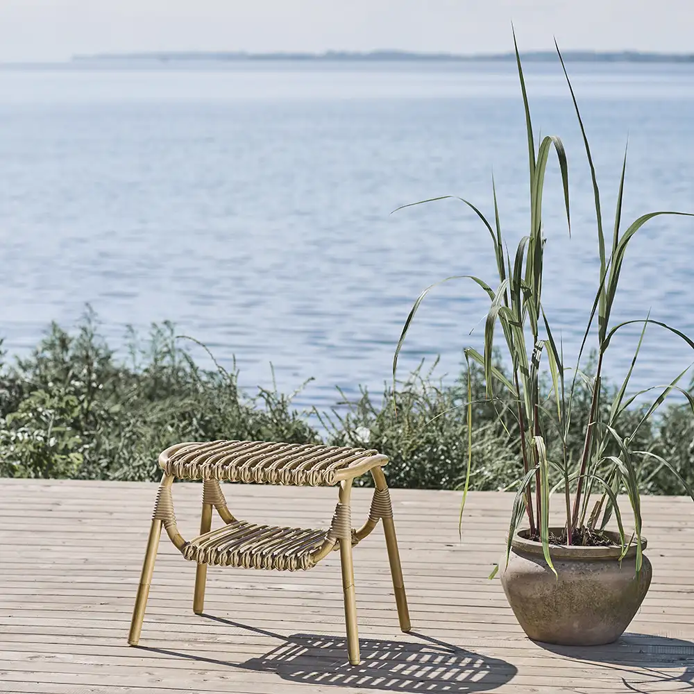 Machiya Hocker Rattan