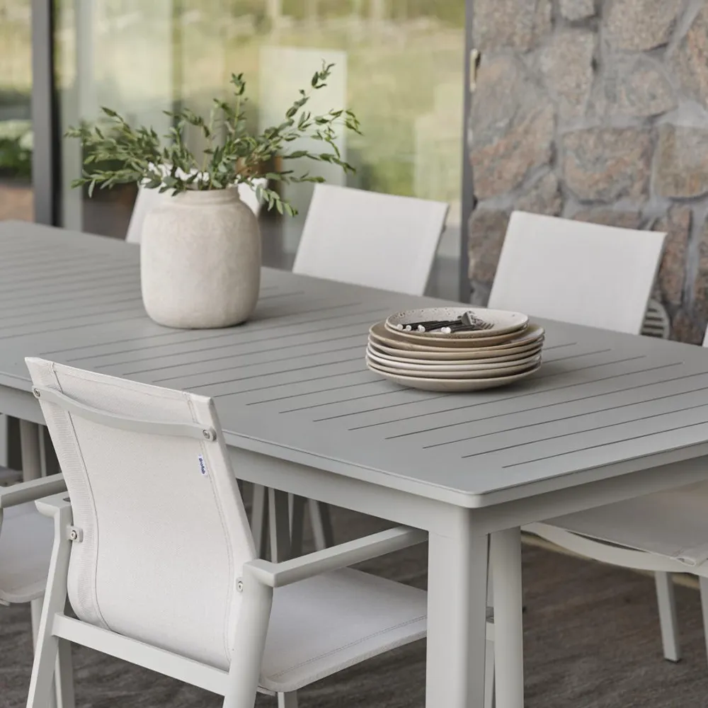 Delia Stapelstuhl Light Grey/Textilene