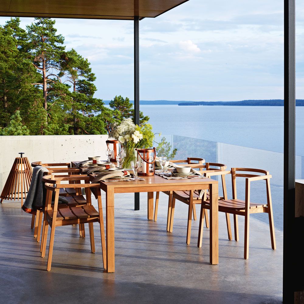 Oxnö Esstisch 100X220-300 cm Teak