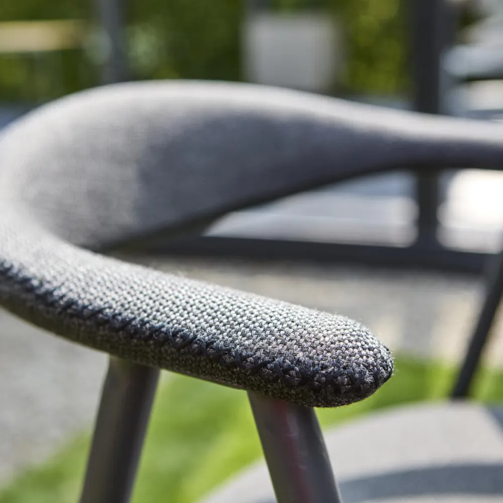 Stuhl mit Armlehne Black Barley/Anthracite