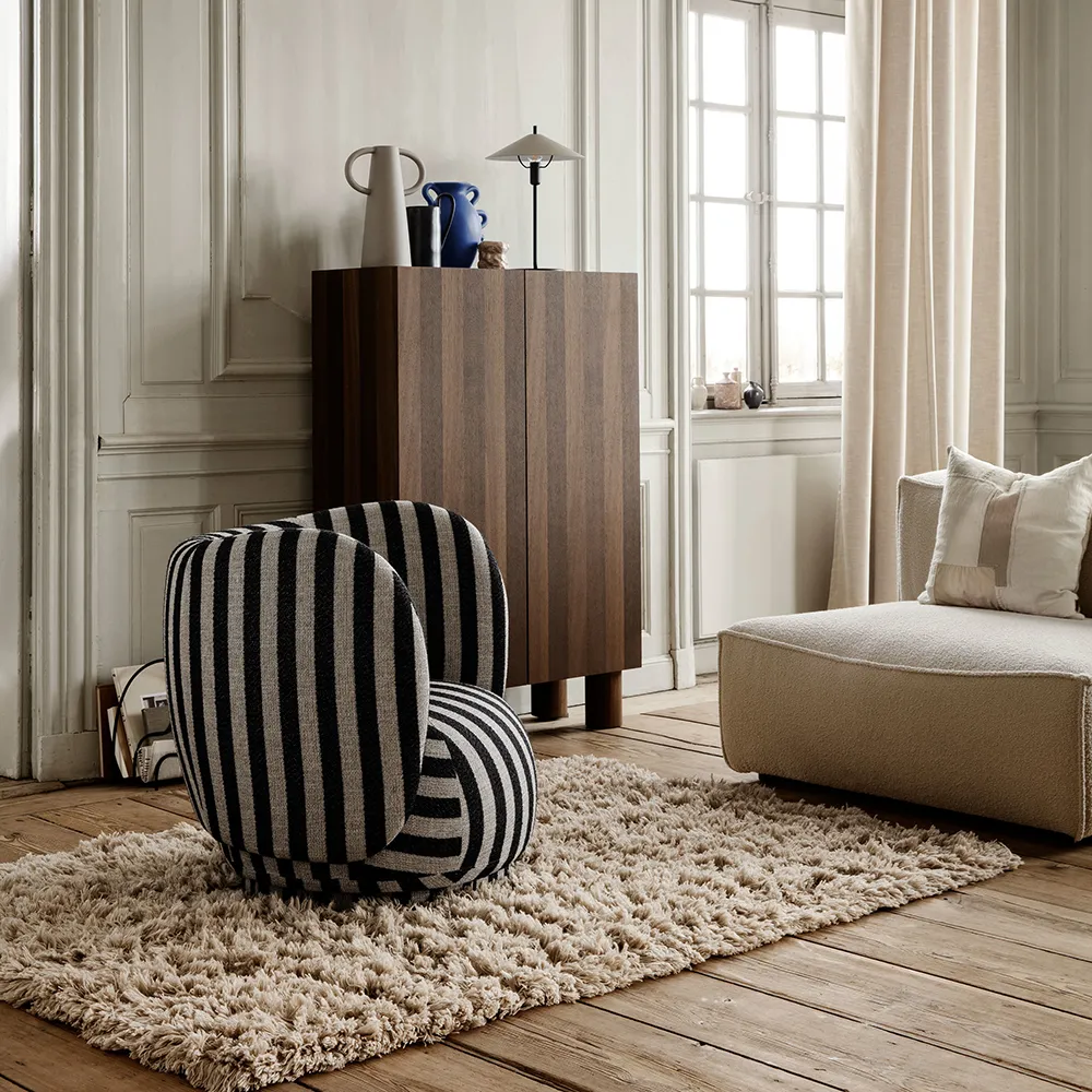 Rico Lounge sessel Louisiana - Sand/Black