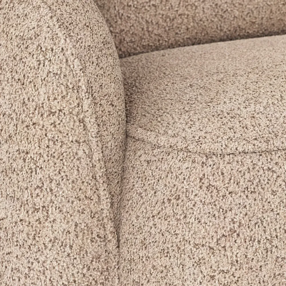 Norris Sofa 3-Sitzer mit Chaiselongue rechts Stoff Anna hellbeige