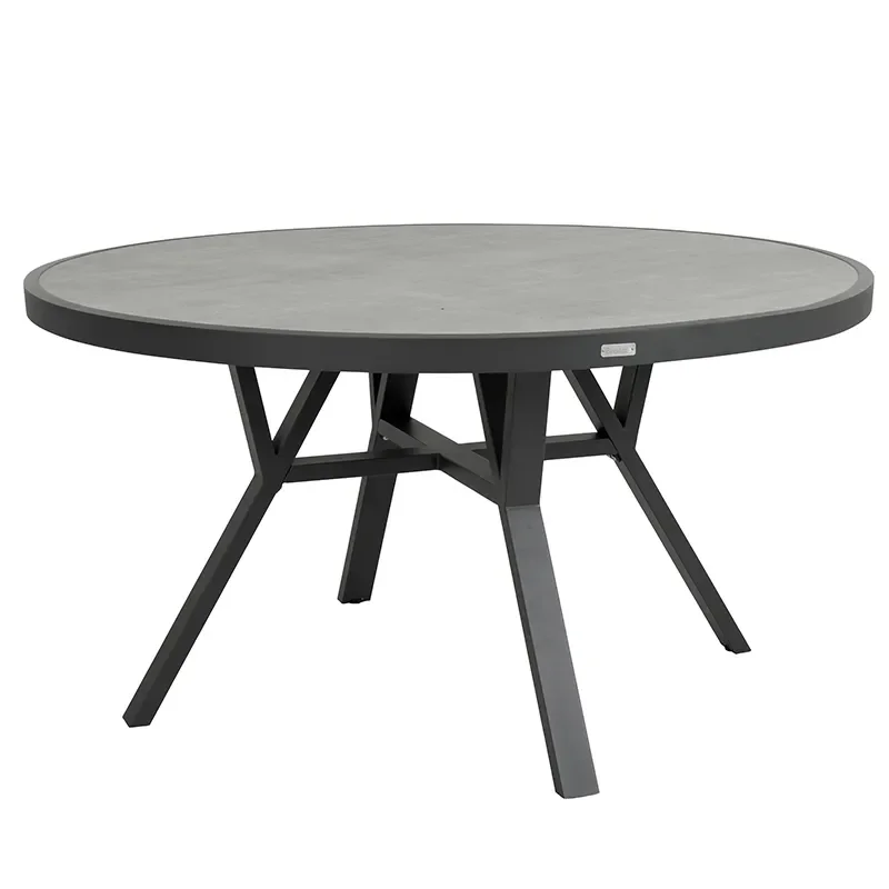 Samvaro esstisch 140 cm inklusive Glasplatte Anthrazit 