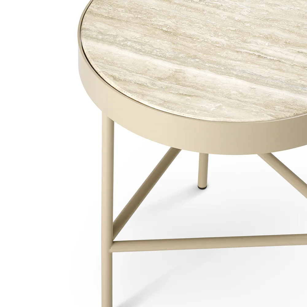 Travertine Beistelltisch - Cashmere