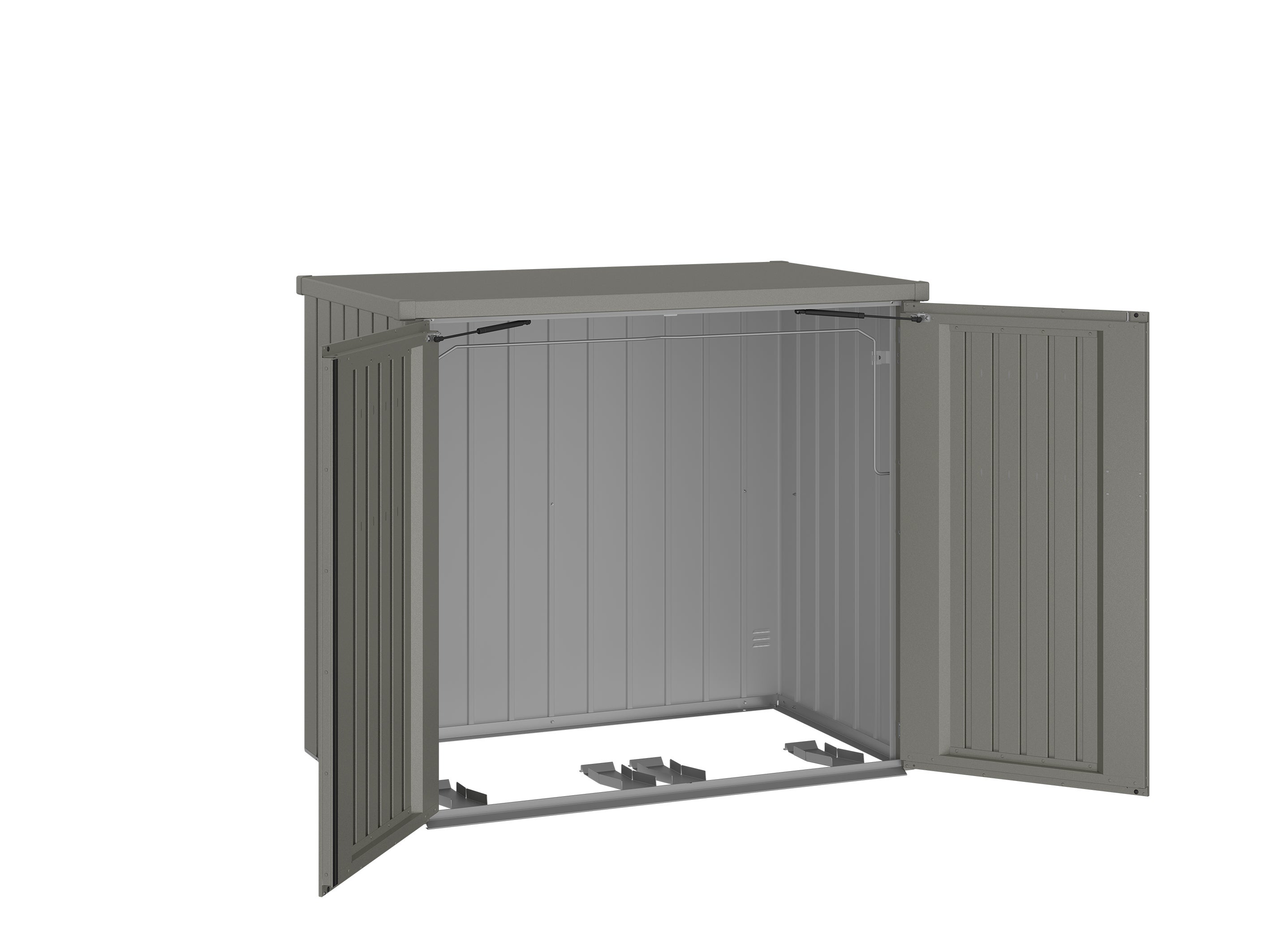 Alex Duo Box für Abfalleimer – Metallic quartz grau