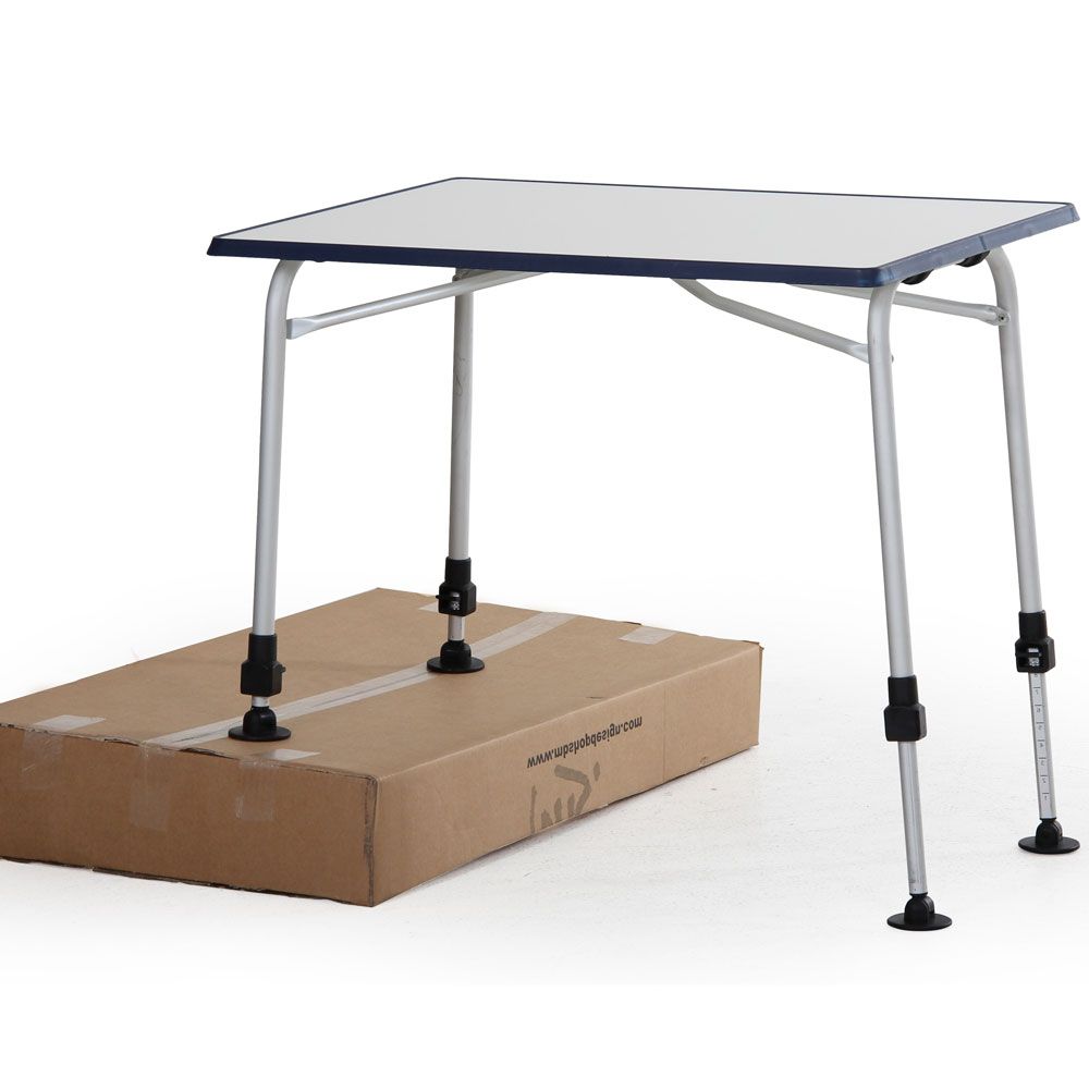 Volga Campingtisch silber/weiß 60x80 cm
