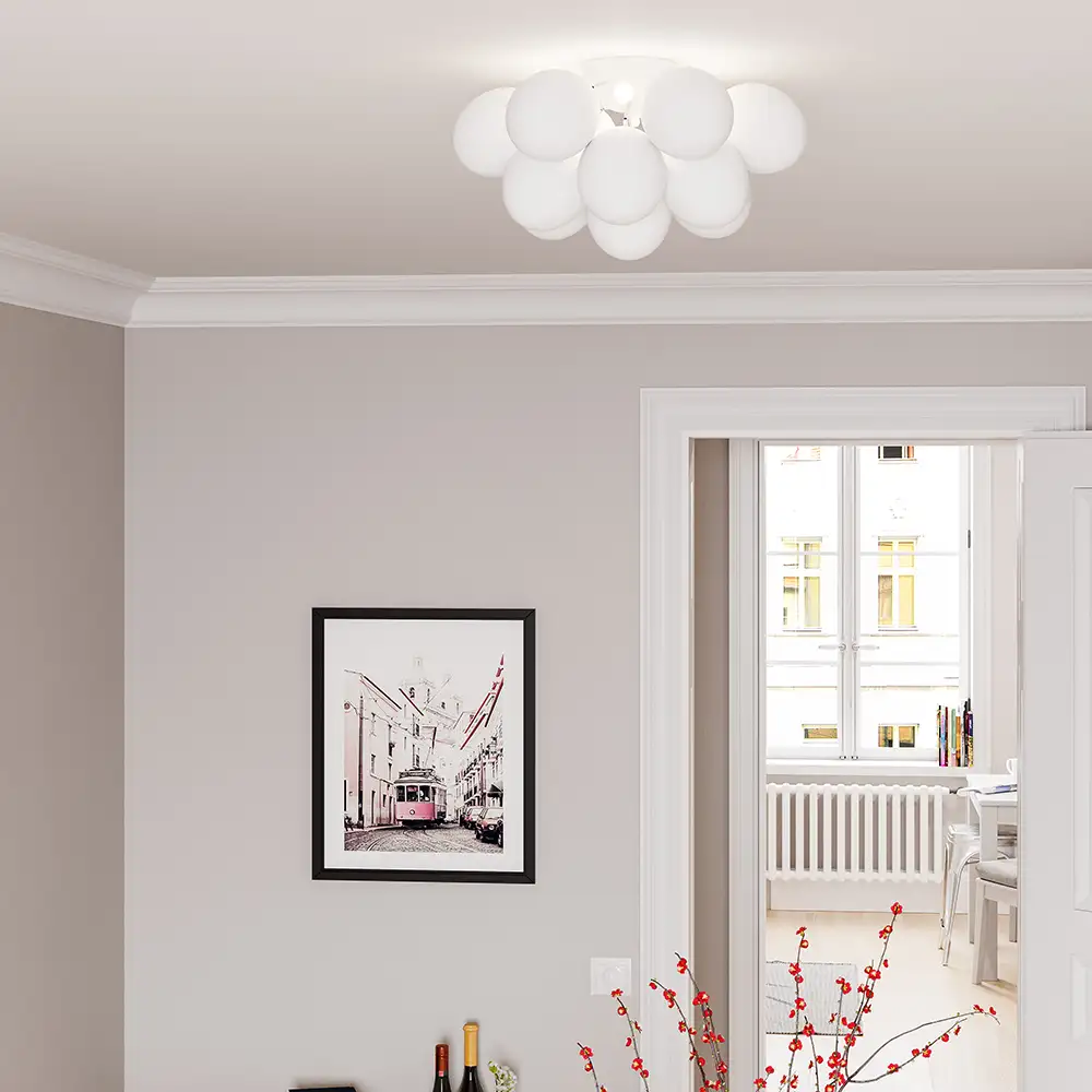 Brutto Decke Ø30cm Weiß 