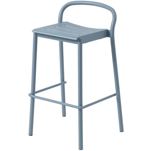 Linear Steel Barhocker Pale Blue