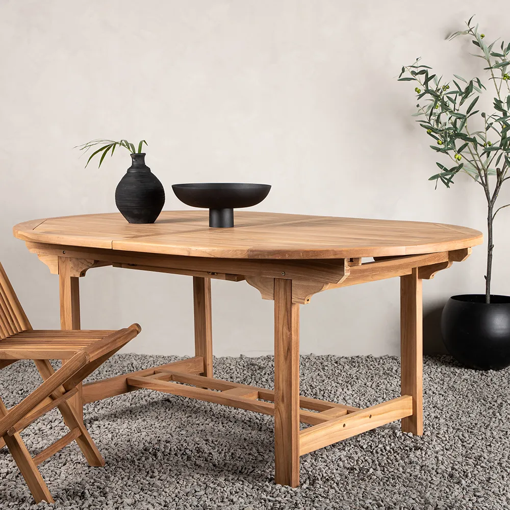 Kenia Esstisch 120x180-240 cm Teak