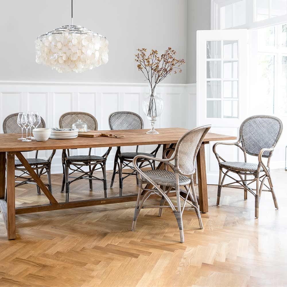 Rossini Esszimmerstuhl Rattan Taupe