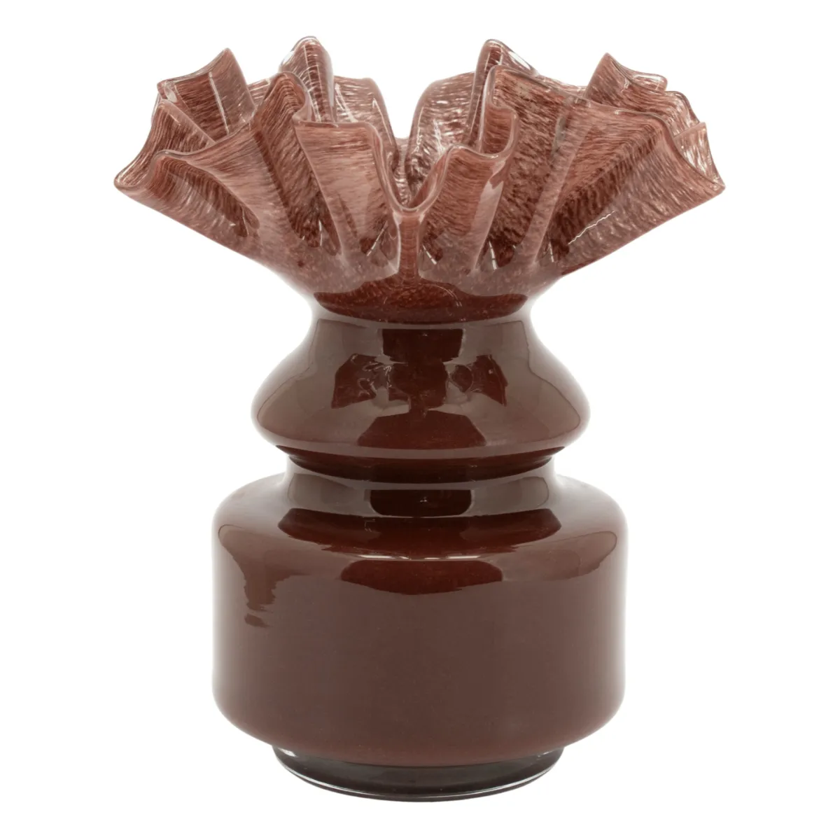 Baia 2 Vase 30x30x34 cm Glas Rot