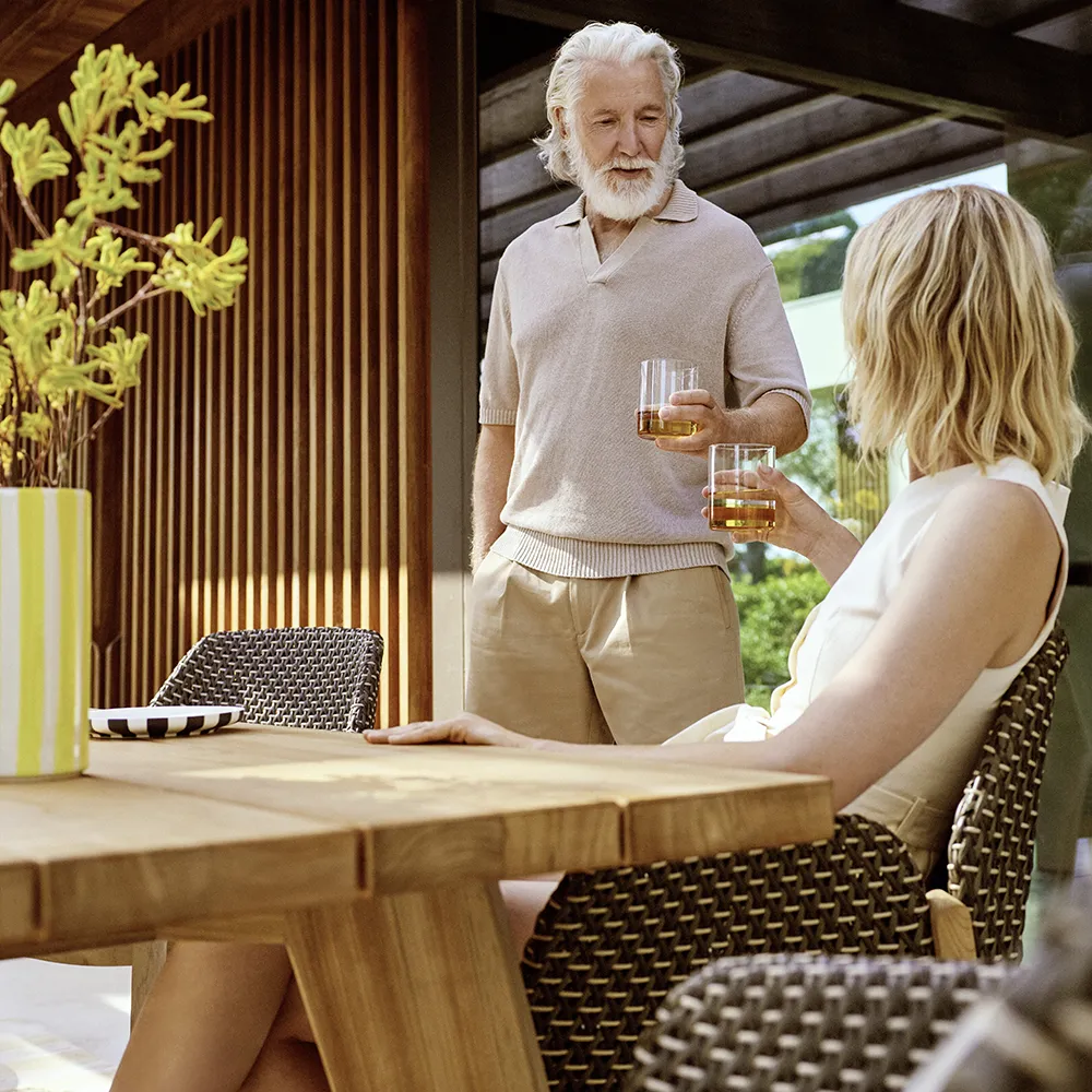 CALADIO Armlehnstuhl DF3 teak 0205 salak 0240