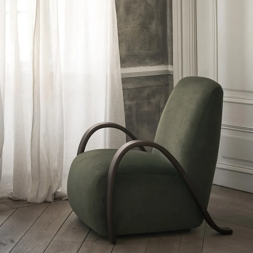 Buur Sessel Rich Velvet - Dark Stained/Pine