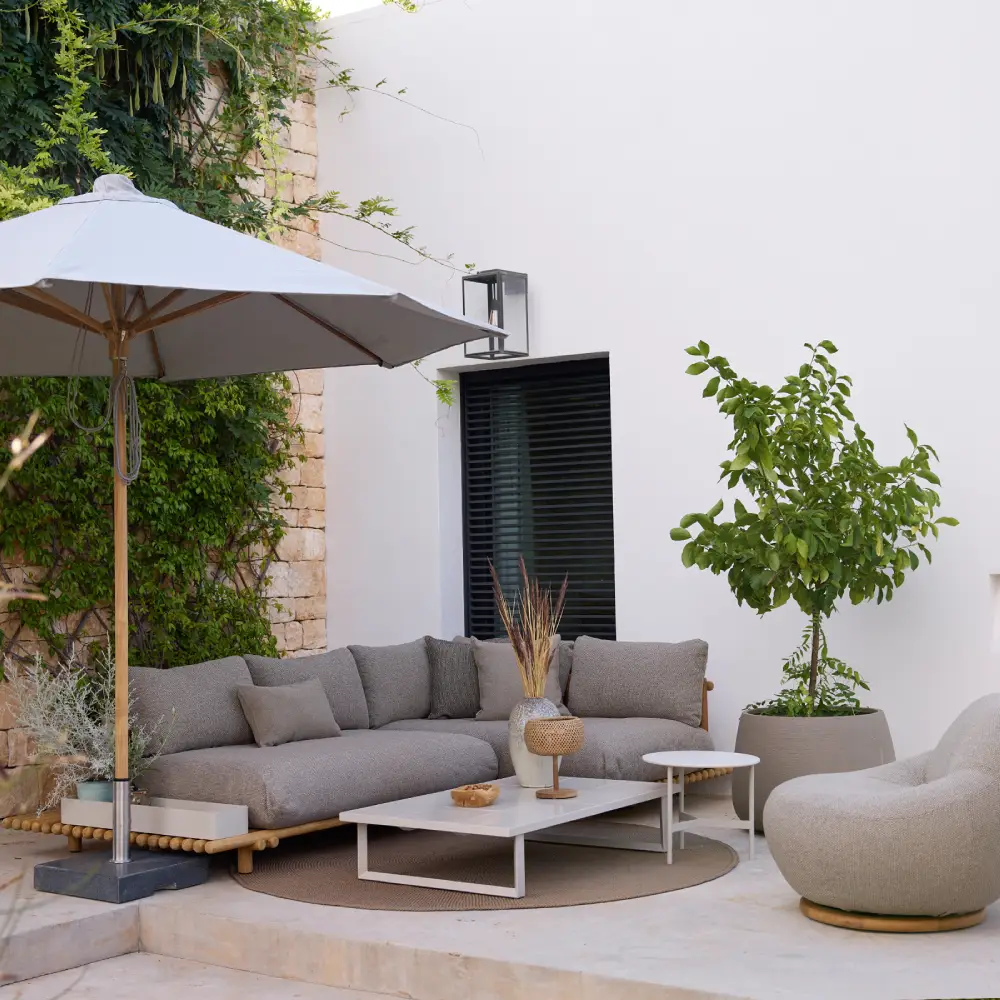 Gem loungesessel m/teak svirvel Desert sand, Rise