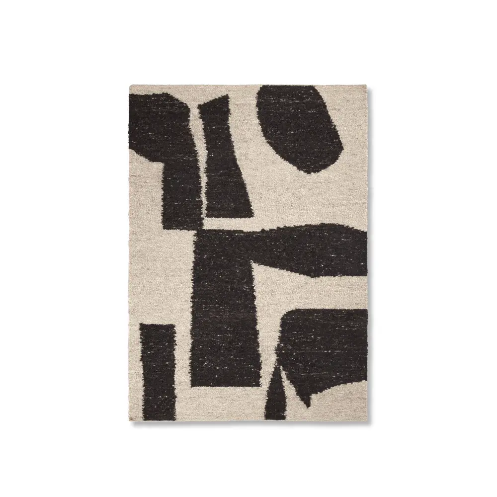 Piece Teppich 140x200 cm - Off-White/Kaffee