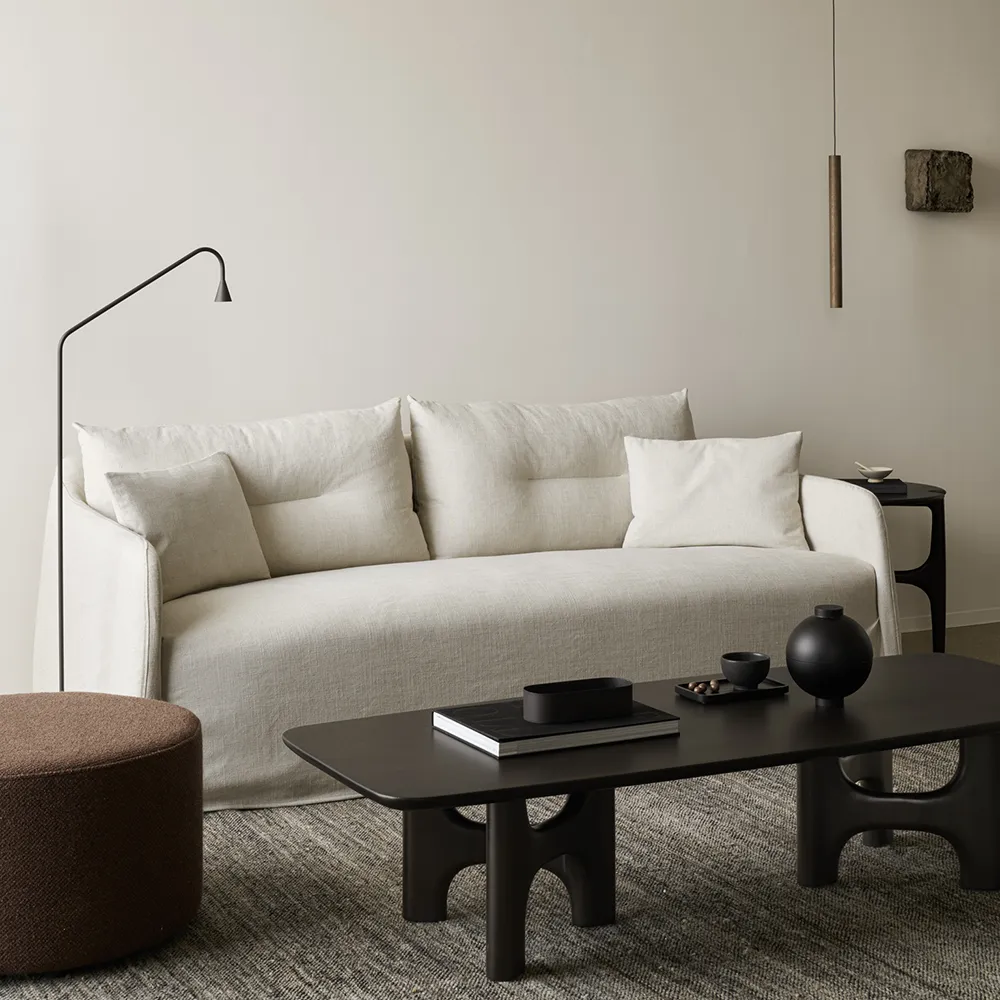 Couchtisch aus Mahagoni Flow Rose Brown