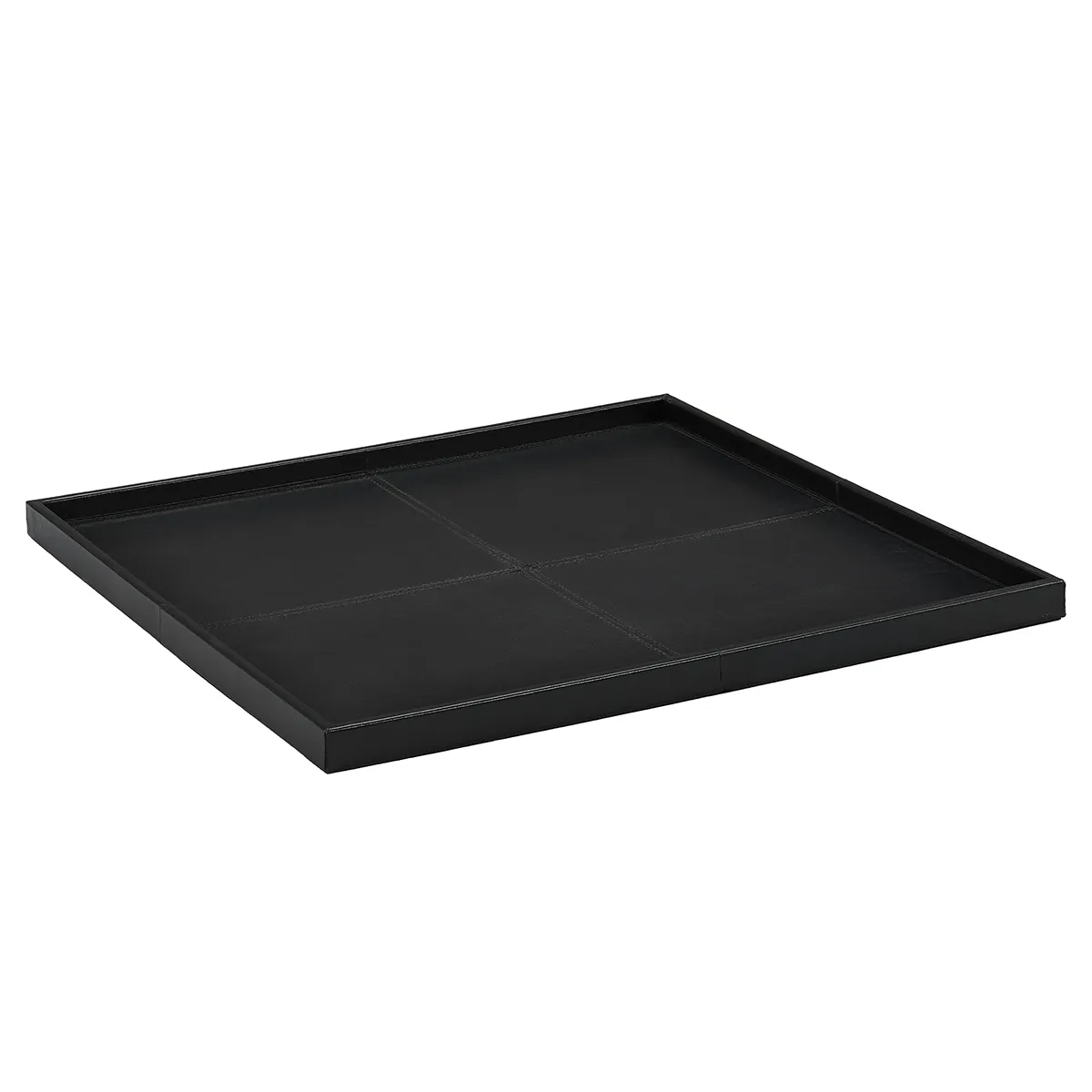 Dekotablett aus Leder Montero Black