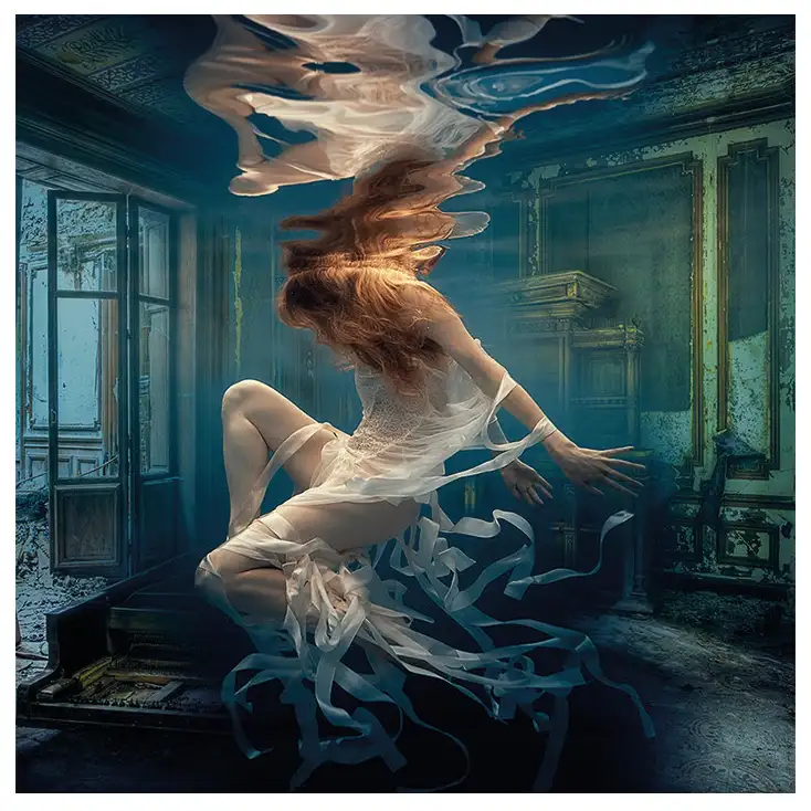 Wanddekoration Verlorenes Klavier 100x100 cm