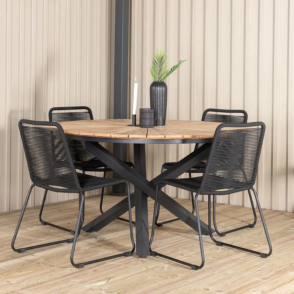 Lindos Dining Chair schwarz 2er-Pack 