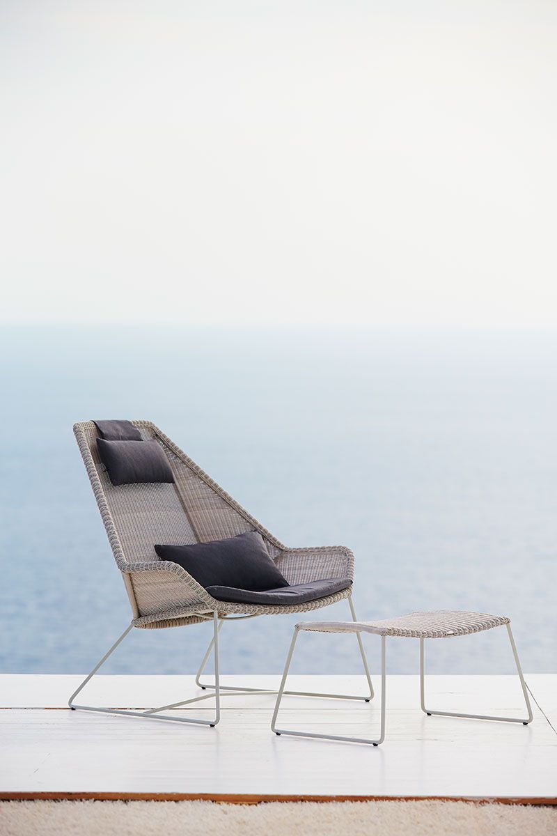 Breeze Fußhocker Hellgrau