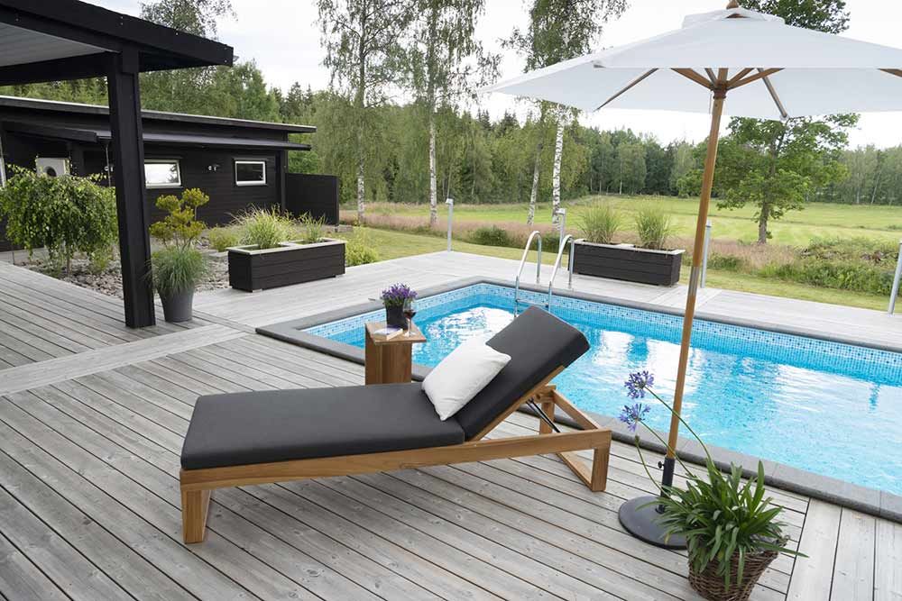 Himmelsnäs Sonnenliege grau