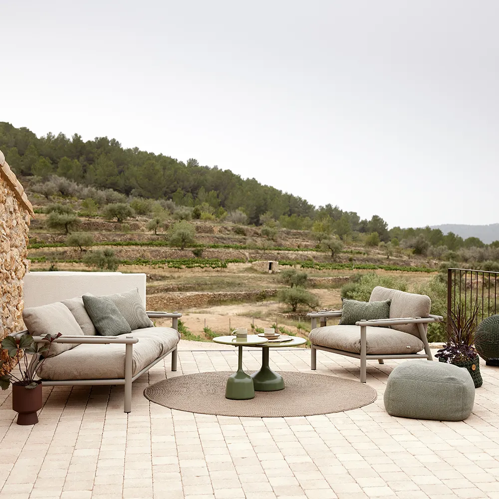 Knit teppich 200 cm Dunkelsand